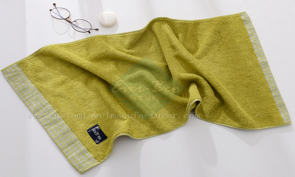 China EverBen Custom orange hand towels Manufacturer ISO Audit Bamboo Face Towels Factory